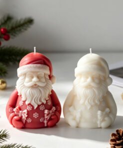 Vedini Christmas Santa Claus Scented Candle Silicone Mold DIY Christmas Candle Plaster Decoration Mold JKB-3640