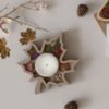 Vedini Concrete And Resin Maple Leaf Relief Pattern Candle Holder Silicone Mold JKB-3596