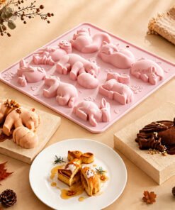 9-Cavity Woodland Animals Silicone Mold