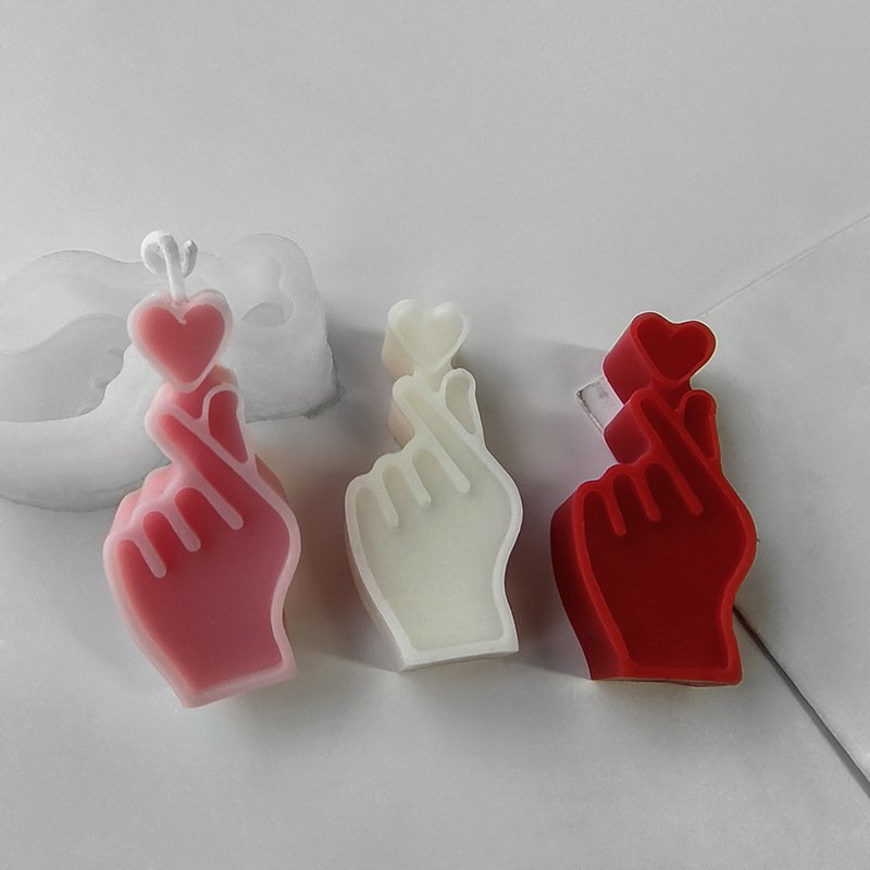 Vedini Small Heart Gesture Silicone Mold JKB-3651 - Image 3