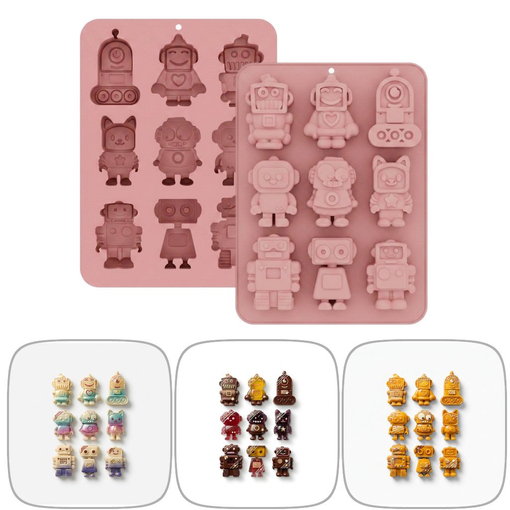 Vedini 9 Cavity Robot Silicon Mold For Kids Soaps And DIY Kits JKB-3632 - Image 3