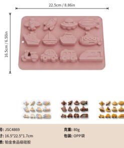 Alternative view of Vedini 12 Cavity Transport Car, Airplane, And Boat Silicon Mold JKB-3629