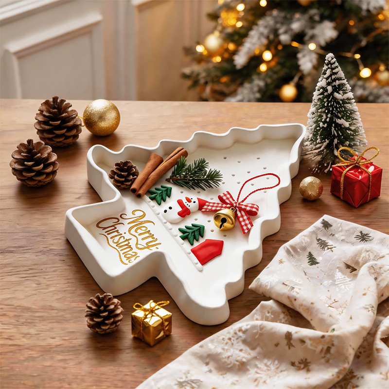 Vedini Embossed Pattern Christmas Tree-Shaped Tray Silicone Mold JKB-3624 - Image 2