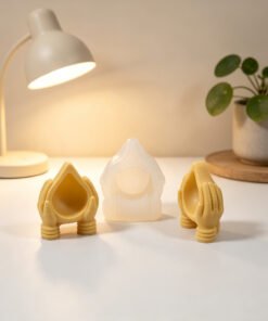 Vedini Concrete Diya In Hands Shaped Silicon Mold JKB-3657