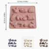 9-Cavity Woodland Animals Silicone Mold