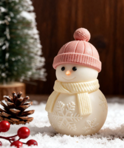 Vedini Christmas 3D Stereo New Style Velvet Hat Snowman Candle Silicone Mold JKB-3597