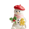 Vedini 3D Stereo Christmas Snowman Scented Candle Silicone Mold DIY Holly Gingerbread Man with Hat Snowman Plaster Mold - Image 2