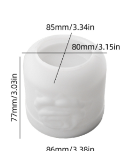 Alternative view of Vedini Rose Embossed Candle Cup Silicone Mold JKB-3616