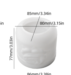 Vedini Rose Embossed Candle Cup Silicone Mold JKB-3616 - Image 2
