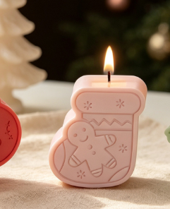 Vedini Christmas Gingerbread Man Christmas Stocking Silicon Mold JKB-3628