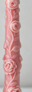 Alternative view of Vedini Rose Flower Embossed Tappered Candle Silicon Mold JKB-3636