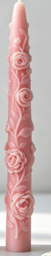 Vedini Rose Flower Embossed Tappered Candle Silicon Mold JKB-3636 - Image 2