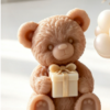 Vedini Bear With Gift Silicon Mold JKB-3638 - Image 2