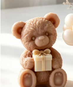 Alternative view of Vedini Bear With Gift Silicon Mold JKB-3638