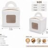 Gift Box with Window & Handle – 6 x 6 x 6 cm By Vedini (Pack of 10) - Image 2