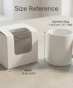 Alternative view of White Window Packaging Box (9x9x8 cm) – Premium Paperboard Display Gift Box with Clear PET Window, Auto-Lock Bottom for Jar Candles, Soaps, Cosmetics & Return Favors (Pack of 10)